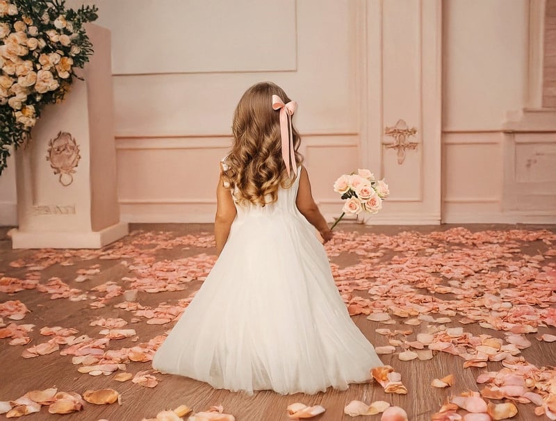 Bride in classic elegant wedding dress